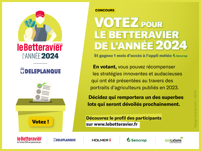 Votez pour le Betteravier de l’Année 2024 !